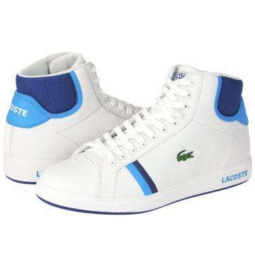 Ghete sport Lacoste Kersley HI SPM white/blu - Pret | Preturi Ghete sport Lacoste Kersley HI SPM white/blu