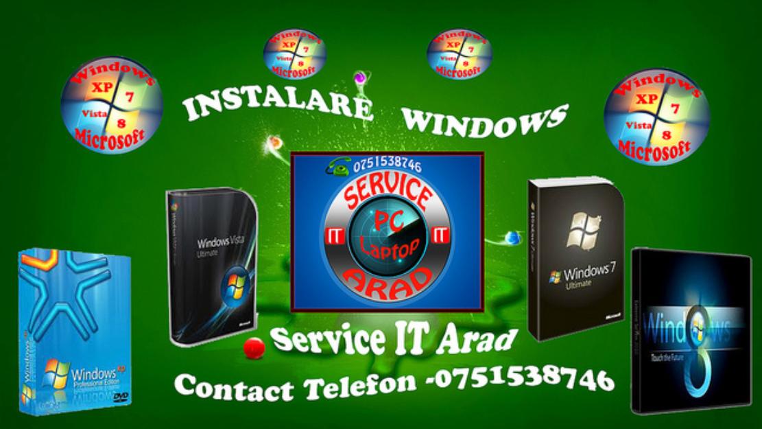 Instalare Windows Arad Instalare Windows xp, vista, seven, 7, 8, Arad - Pret | Preturi Instalare Windows Arad Instalare Windows xp, vista, seven, 7, 8, Arad