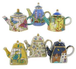 6 Assorted Teapot Trinket Boxes - Pret | Preturi 6 Assorted Teapot Trinket Boxes