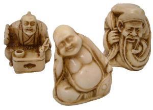 2 Sets of 6 Netsuke-Type Incense Burners - Pret | Preturi 2 Sets of 6 Netsuke-Type Incense Burners