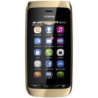 Telefon dual sim Nokia Asha 308 Golden Light, TFT 3 inch (240x400), Camera 3MP, 64MB RAM, MicroSD, Radio FM - Pret | Preturi Telefon dual sim Nokia Asha 308 Golden Light, TFT 3 inch (240x400), Camera 3MP, 64MB RAM, MicroSD, Radio FM