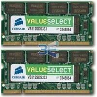 Corsair ValueSelect DDR2, SODIMM 2GB (Kit 2x1GB) - Pret | Preturi Corsair ValueSelect DDR2, SODIMM 2GB (Kit 2x1GB)