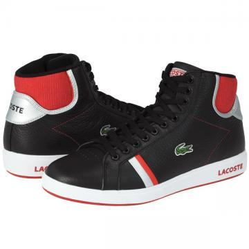 Ghete sport Lacoste Kersley HI SPM black-red - Pret | Preturi Ghete sport Lacoste Kersley HI SPM black-red