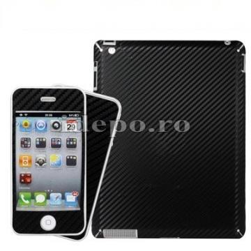 Folii carbon iPhone 4/4S +iPad 2 Accesorii iPad, iPhone - Pret | Preturi Folii carbon iPhone 4/4S +iPad 2 Accesorii iPad, iPhone