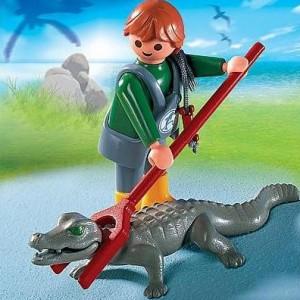 Playmobil - Zoo: Ingrijitor cu crocodil - Pret | Preturi Playmobil - Zoo: Ingrijitor cu crocodil