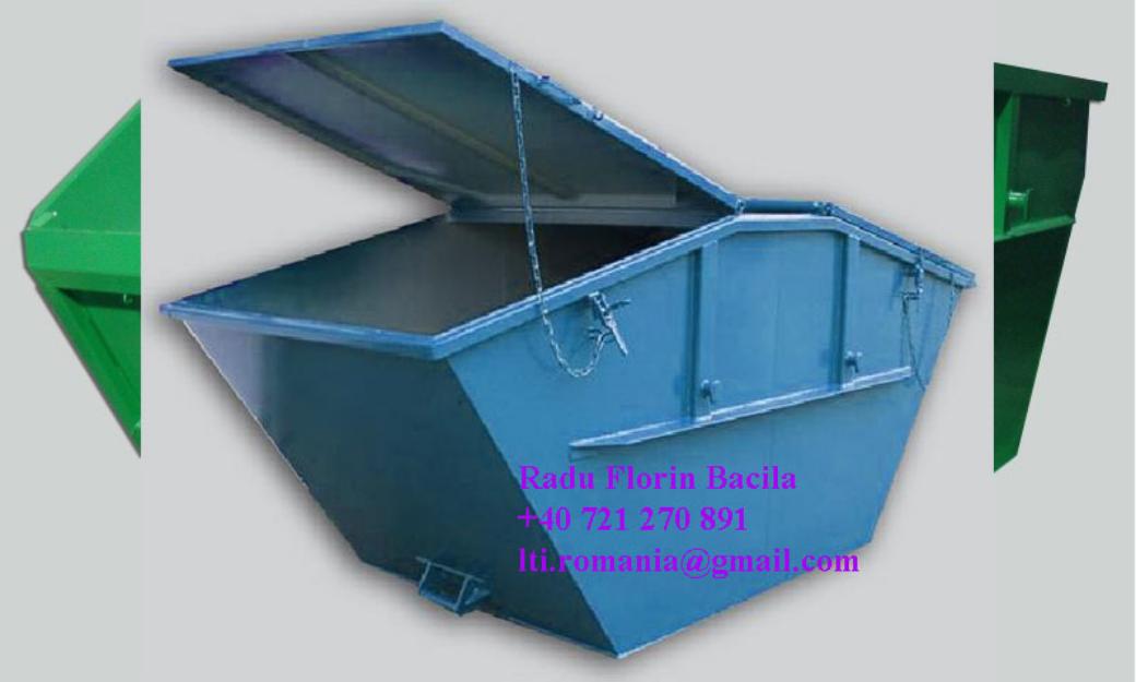 Skip container simetric, cu capace metalice - Pret | Preturi Skip container simetric, cu capace metalice