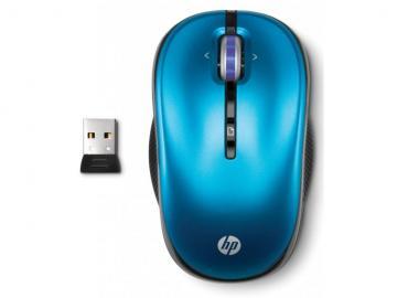 Mouse wireless optic, 1750cpi, scroll 4D, bleu, USB, HP, XP358AA - Pret | Preturi Mouse wireless optic, 1750cpi, scroll 4D, bleu, USB, HP, XP358AA