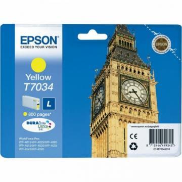 Cartus cerneala Epson YELLOW pentru WF4000/4500 L, T70344010 - Pret | Preturi Cartus cerneala Epson YELLOW pentru WF4000/4500 L, T70344010