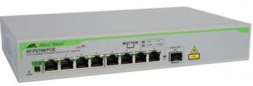 Allied Telesis Switch FS700 Series, 8 port 10/100 unmanaged POE switch with 1 SFP uplink (AT-FS708/POE-50) - Pret | Preturi Allied Telesis Switch FS700 Series, 8 port 10/100 unmanaged POE switch with 1 SFP uplink (AT-FS708/POE-50)