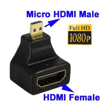 Micro HDMI tata la HDMI mama - unghi 90 grade - Pret | Preturi Micro HDMI tata la HDMI mama - unghi 90 grade