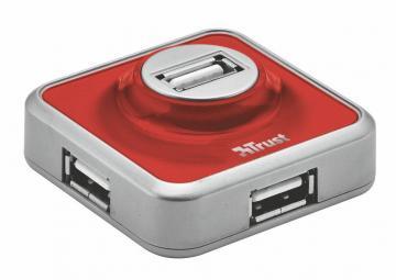 Hub USB, 4 porturi, micro, USB 2.0, fara alimentare externa, rosu, TRUST (16129) - Pret | Preturi Hub USB, 4 porturi, micro, USB 2.0, fara alimentare externa, rosu, TRUST (16129)
