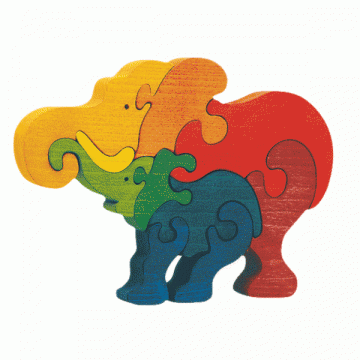 PUZZLE 3D FAUNA ELEFANT CU PUI - Pret | Preturi PUZZLE 3D FAUNA ELEFANT CU PUI