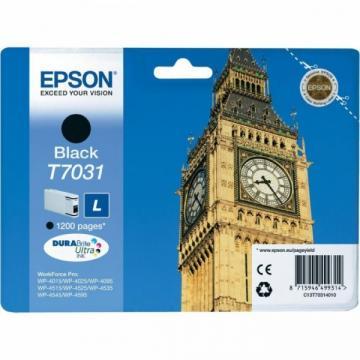 Cartus cerneala Epson BLACK pentru WF4000/4500, T70314010 - Pret | Preturi Cartus cerneala Epson BLACK pentru WF4000/4500, T70314010