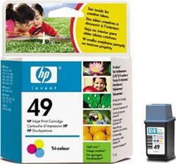 Cartus cerneala HP 49 Large Tri-colour Inkjet Print Cartridge, 22.8 ml, aprox. 310 pag / 15% acoperire - 51649AE - Pret | Preturi Cartus cerneala HP 49 Large Tri-colour Inkjet Print Cartridge, 22.8 ml, aprox. 310 pag / 15% acoperire - 51649AE