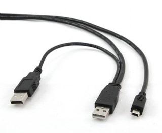 Cablu USB 2.0 dual A - mini 5PM 0.9m, Gembird CCP-USB22-AM5P-3 - Pret | Preturi Cablu USB 2.0 dual A - mini 5PM 0.9m, Gembird CCP-USB22-AM5P-3