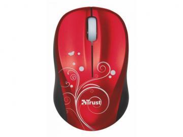 Mouse optic mini wireless Vivy Red Swirls, 1600dpi, micro receiver, USB, Trust (17355) - Pret | Preturi Mouse optic mini wireless Vivy Red Swirls, 1600dpi, micro receiver, USB, Trust (17355)