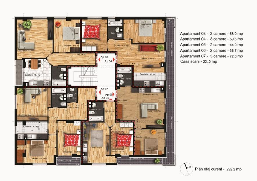 Ansamblu rezidential – apartament decomandat, 41 mp. - Pret | Preturi Ansamblu rezidential – apartament decomandat, 41 mp.