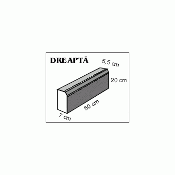 Bordura din beton - dreapta - Pret | Preturi Bordura din beton - dreapta