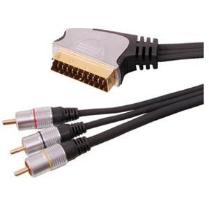 OEM Cablu SCART &amp;gt; 3*RCA T/T 2m GD - Pret | Preturi OEM Cablu SCART &amp;gt; 3*RCA T/T 2m GD