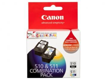 Set 2 cartuse (negru + color) PG-510 + CL-511, 2970B010, Canon - Pret | Preturi Set 2 cartuse (negru + color) PG-510 + CL-511, 2970B010, Canon