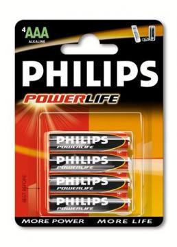 Philips baterii Power Life LR03 (AAA), 4/blister - Pret | Preturi Philips baterii Power Life LR03 (AAA), 4/blister