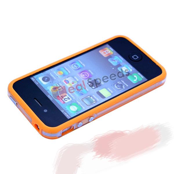 Bumper pentru iPhone 4G / 4S iPhone 4 Portocaliu Transparent - Pret | Preturi Bumper pentru iPhone 4G / 4S iPhone 4 Portocaliu Transparent