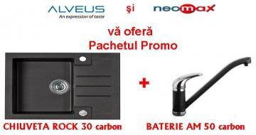 Pachete Promotionale - Bucatarie - ALVEUS Chiuveta ROCK 30 carbon + Baterie AM 50 carbon - Pret | Preturi Pachete Promotionale - Bucatarie - ALVEUS Chiuveta ROCK 30 carbon + Baterie AM 50 carbon