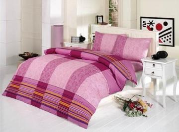Lenjerie de pat bumbac Kristal Azra V02 roz 2 persoane - Pret | Preturi Lenjerie de pat bumbac Kristal Azra V02 roz 2 persoane