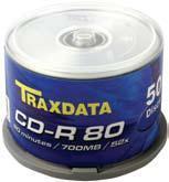 CD-R Traxdata 52 x 700MB 80 min, 50 bucati/cake - Pret | Preturi CD-R Traxdata 52 x 700MB 80 min, 50 bucati/cake