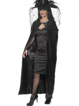 Pelerina Halloween, Vrajitoare, Neagra - Pret | Preturi Pelerina Halloween, Vrajitoare, Neagra