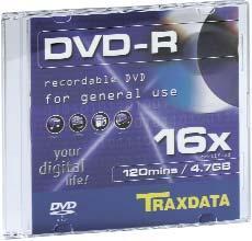 DVD-R Traxdata 16X 4.7GB 5 bucati/slim - Pret | Preturi DVD-R Traxdata 16X 4.7GB 5 bucati/slim