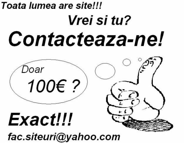 Creeare siteuri!!! 100euro - Pret | Preturi Creeare siteuri!!! 100euro