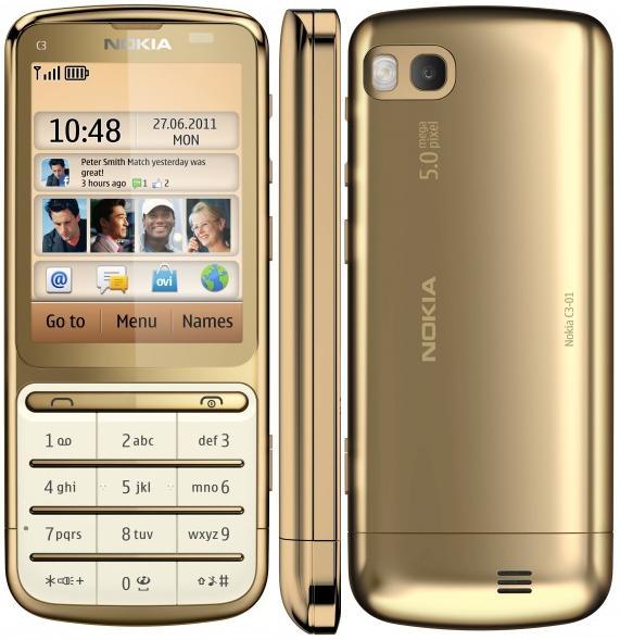 Nokia c3-01 gold original Nou ! - Pret | Preturi Nokia c3-01 gold original Nou !