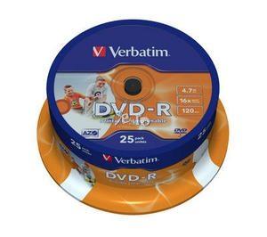 Verbatim DVD-R AZO, 4.7GB Wide Printable Surface, 16X, 25 buc - Pret | Preturi Verbatim DVD-R AZO, 4.7GB Wide Printable Surface, 16X, 25 buc
