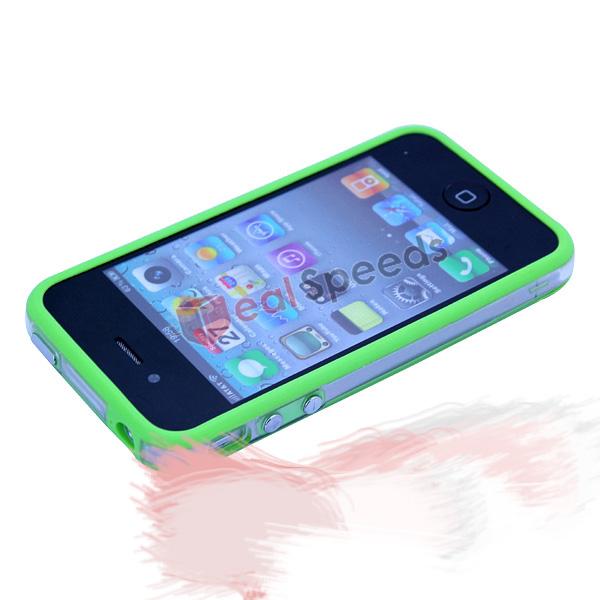 Bumper pentru iPhone 4G / 4S iPhone 4 Verde Transparent - Pret | Preturi Bumper pentru iPhone 4G / 4S iPhone 4 Verde Transparent