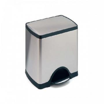 Cos metalic rectangular cu capac si pedala pentru deschidere, 26 litri, VEPA BINS - stainless steel - Pret | Preturi Cos metalic rectangular cu capac si pedala pentru deschidere, 26 litri, VEPA BINS - stainless steel