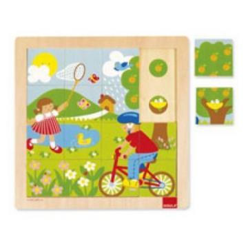 Puzzle din lemn Goula - Primavara (16 piese) - Pret | Preturi Puzzle din lemn Goula - Primavara (16 piese)