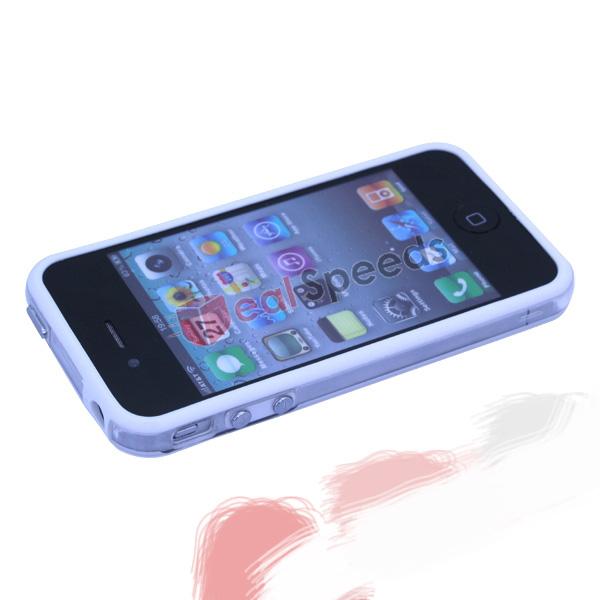 Bumper pentru iPhone 4G / 4S iPhone 4 Alb Transparent - Pret | Preturi Bumper pentru iPhone 4G / 4S iPhone 4 Alb Transparent