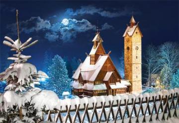 Puzzle Castorland 1000 Wang Church, Poland - Pret | Preturi Puzzle Castorland 1000 Wang Church, Poland