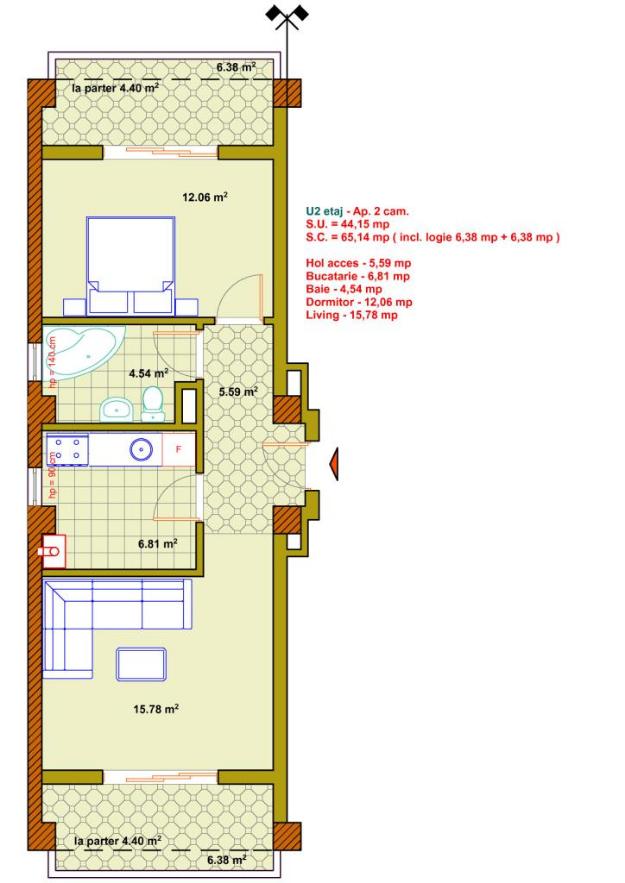 Apartament 2 camere sector 4- 43000 euro - Pret | Preturi Apartament 2 camere sector 4- 43000 euro