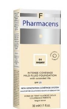 Pharmaceris F Fond de Ten Fluid Delicat SPF 20 Ivory 30ml - Pret | Preturi Pharmaceris F Fond de Ten Fluid Delicat SPF 20 Ivory 30ml