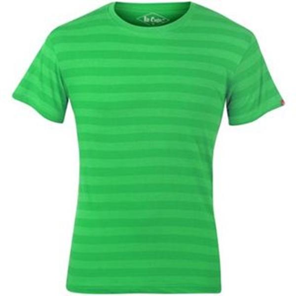 Tricou Lee Cooper verde cu dungi - Pret | Preturi Tricou Lee Cooper verde cu dungi