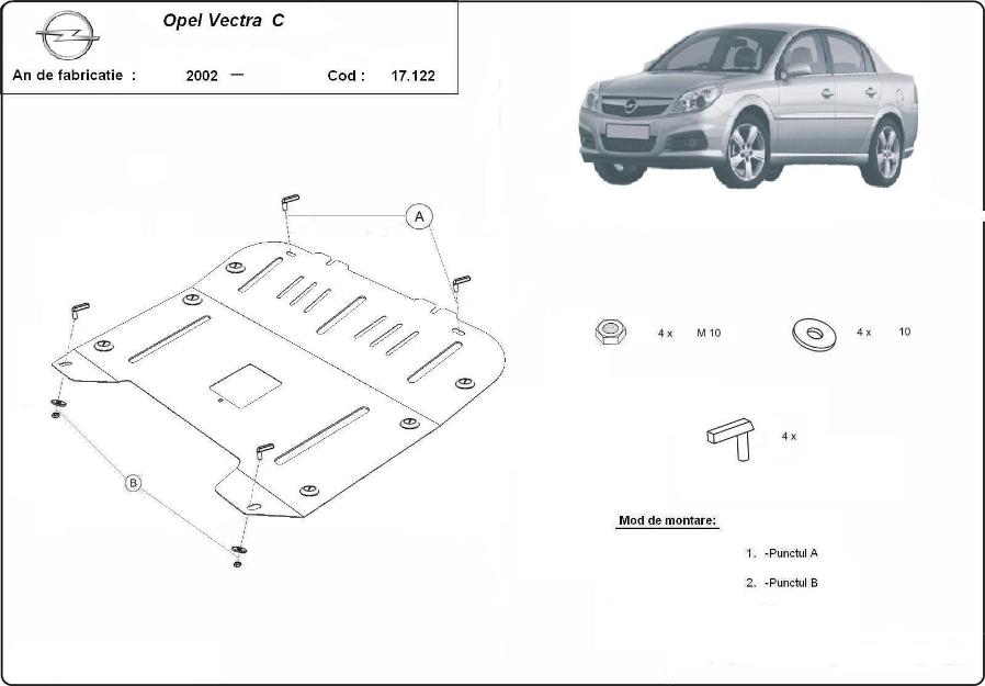 Scut motor metalic Opel Vectra - Pret | Preturi Scut motor metalic Opel Vectra