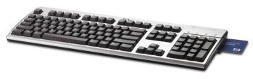 Tastatura clasica cu cititor carduri de acces CCID, negru-argintiu, layout german, USB, HP, BV813AA - Pret | Preturi Tastatura clasica cu cititor carduri de acces CCID, negru-argintiu, layout german, USB, HP, BV813AA