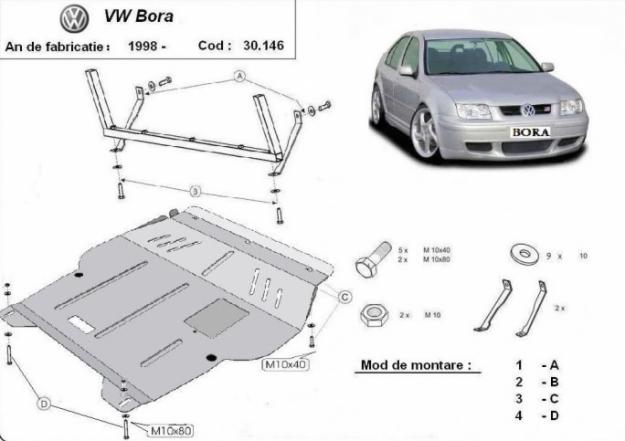 Vand Scut motor metalic VW Bora dupa 1998 - Pret | Preturi Vand Scut motor metalic VW Bora dupa 1998