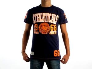 Tricou ATHLETICALS DENIM Barbati - jfluo_navy_navy_orange - Pret | Preturi Tricou ATHLETICALS DENIM Barbati - jfluo_navy_navy_orange