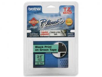 Banda laminata TZ-741 pentru PT, 18mm/8m, negru/verde, Brother - Pret | Preturi Banda laminata TZ-741 pentru PT, 18mm/8m, negru/verde, Brother