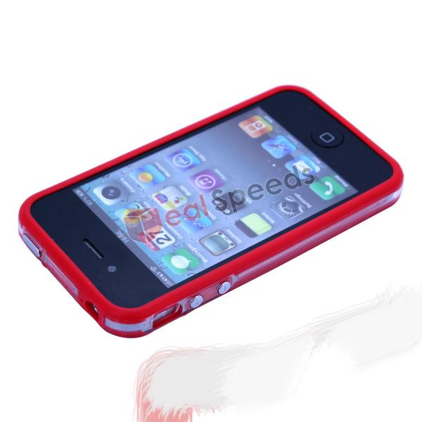 Bumper pentru iPhone 4G / 4S iPhone 4 Rosu Transparent - Pret | Preturi Bumper pentru iPhone 4G / 4S iPhone 4 Rosu Transparent