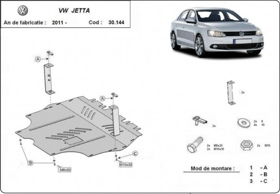 Scut motor metalic VW Jetta - Pret | Preturi Scut motor metalic VW Jetta