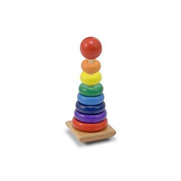 Melissa &amp; Doug - Piramida Curcubeu - Pret | Preturi Melissa &amp; Doug - Piramida Curcubeu